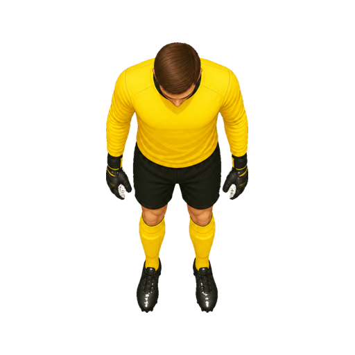 Goalkeeper in a yellow jersey